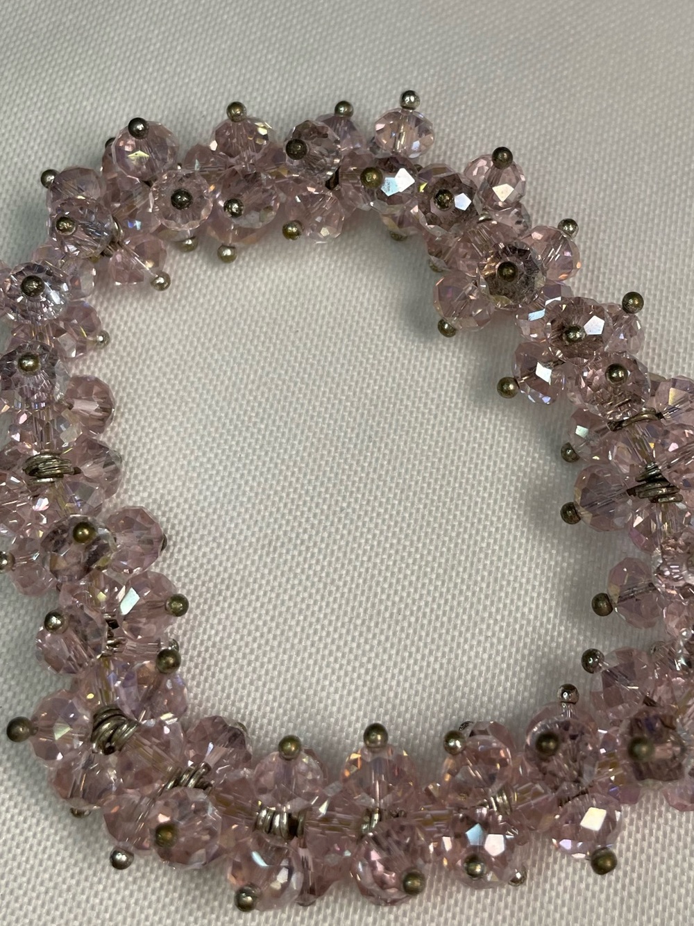 🔥 Pink Crystal Beaded Stretch Bracelet – Sparkly Statement Jewelry